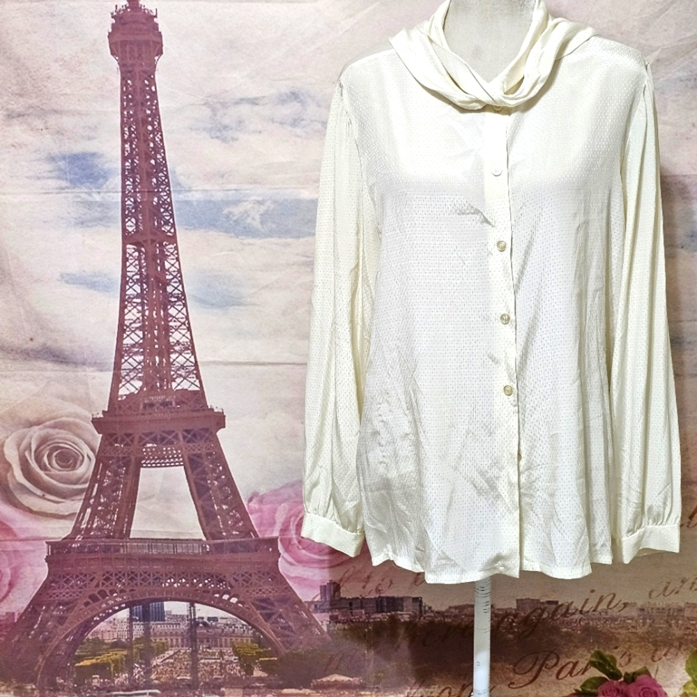Koret Cream Button Down Shirt Sz 44